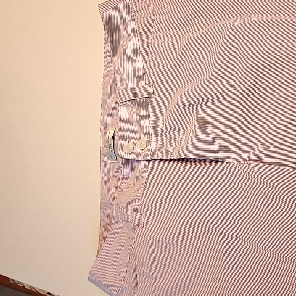 CHRISTOPHER & BANKS Lavender and White Pinstripe Ankle Pants Size 12 Petite - Picture 9 of 12